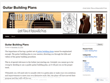 Tablet Screenshot of guitarbuildingplans4u.wordpress.com