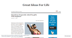 Desktop Screenshot of greatideasforlife.wordpress.com