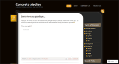 Desktop Screenshot of concretemedley.wordpress.com