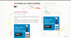 Desktop Screenshot of canadacarrental.wordpress.com