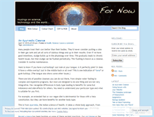Tablet Screenshot of fornow.wordpress.com