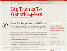 Tablet Screenshot of generic4lessreview.wordpress.com