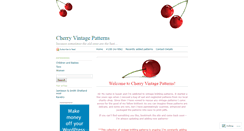 Desktop Screenshot of cherryvintagepatterns.wordpress.com