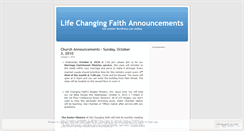 Desktop Screenshot of lifechangingfaith.wordpress.com