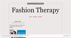 Desktop Screenshot of fashiontherapyblog.wordpress.com