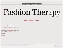 Tablet Screenshot of fashiontherapyblog.wordpress.com
