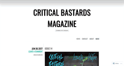 Desktop Screenshot of criticalbastards.wordpress.com