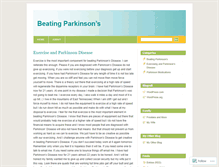 Tablet Screenshot of beatingparkinsons.wordpress.com