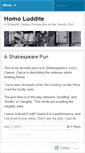 Mobile Screenshot of homoluddite.wordpress.com