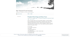 Desktop Screenshot of mynaturalfoodjourney.wordpress.com