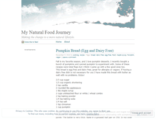 Tablet Screenshot of mynaturalfoodjourney.wordpress.com