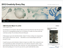 Tablet Screenshot of 2012creativitychallenge.wordpress.com