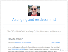Tablet Screenshot of anthonycollinsfilm.wordpress.com