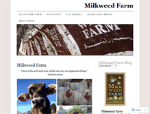 Tablet Screenshot of milkweedfarm.wordpress.com