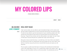 Tablet Screenshot of coloredlips.wordpress.com