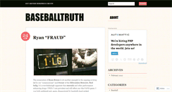 Desktop Screenshot of baseballtruth.wordpress.com