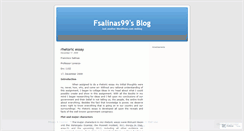 Desktop Screenshot of fsalinas99.wordpress.com