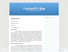 Tablet Screenshot of fsalinas99.wordpress.com
