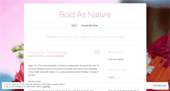 Desktop Screenshot of boldasnature.wordpress.com