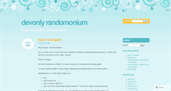 Desktop Screenshot of devonlyrandomonium.wordpress.com