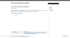 Desktop Screenshot of funeralconsumerdigest.wordpress.com