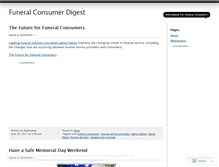 Tablet Screenshot of funeralconsumerdigest.wordpress.com