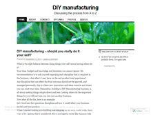 Tablet Screenshot of diymanufacturing.wordpress.com