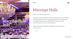 Desktop Screenshot of marriagehallsinfo.wordpress.com