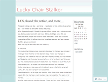 Tablet Screenshot of luckychairstalker.wordpress.com