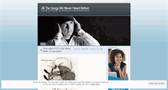 Desktop Screenshot of allthesongs.wordpress.com