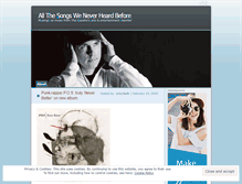 Tablet Screenshot of allthesongs.wordpress.com
