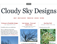 Tablet Screenshot of cloudyskydesigns.wordpress.com