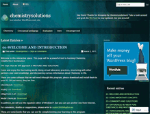 Tablet Screenshot of chemistrysolutions.wordpress.com