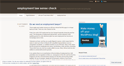 Desktop Screenshot of employmentlawsensecheck.wordpress.com