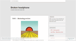 Desktop Screenshot of brokenheadphone.wordpress.com