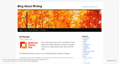 Desktop Screenshot of blogaboutwriting.wordpress.com