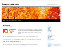 Tablet Screenshot of blogaboutwriting.wordpress.com