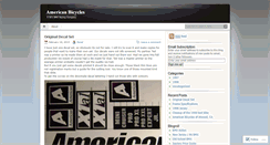 Desktop Screenshot of americanbicycles.wordpress.com