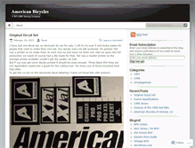 Tablet Screenshot of americanbicycles.wordpress.com