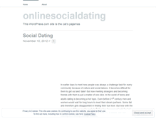 Tablet Screenshot of onlinesocialdating.wordpress.com