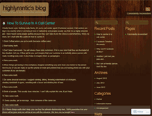 Tablet Screenshot of highlyrantic.wordpress.com