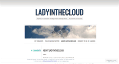 Desktop Screenshot of ladyinthecloud.wordpress.com