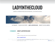 Tablet Screenshot of ladyinthecloud.wordpress.com