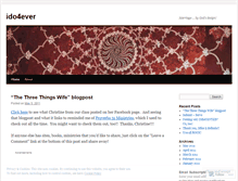 Tablet Screenshot of ido4ever.wordpress.com