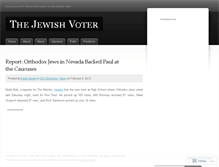 Tablet Screenshot of jewishvoter.wordpress.com