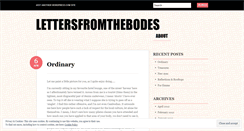 Desktop Screenshot of lettersfromthebodes.wordpress.com