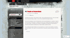 Desktop Screenshot of agingthoughts.wordpress.com