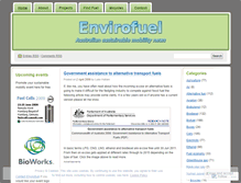 Tablet Screenshot of envirofuel.wordpress.com