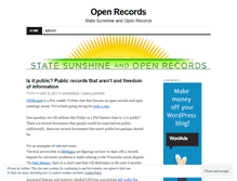 Tablet Screenshot of openrecords.wordpress.com