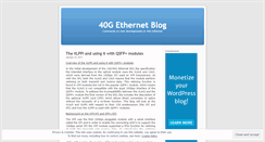 Desktop Screenshot of 40gethernet.wordpress.com